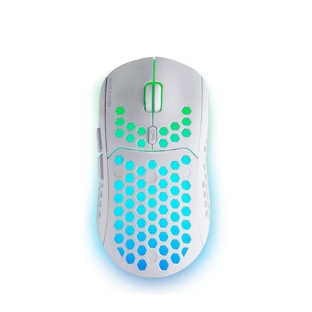 Mouse raton mars gaming mmw3 optico wireless inalambrico 6 botones 3200ppp blanco