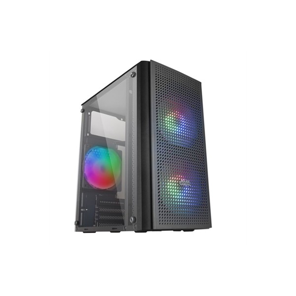 Caja ordenador mars gaming mc300 negro micro atx 1 x usb 3.0 2 x usb 2.0 3 x 120mm frgb