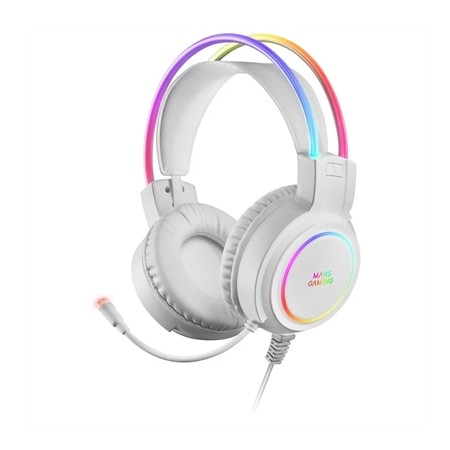 Auriculares mars gaming mhrgbw jack 3.5mm  usb con microfono compatibles con windows -  ps4 -  ps5 -  xbox one -  xbox series x 