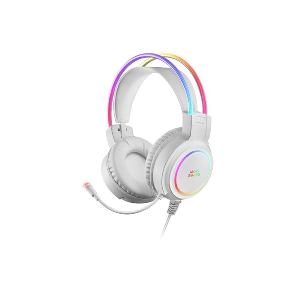 Auriculares mars gaming mhrgbw jack 3.5mm  usb con microfono compatibles con windows -  ps4 -  ps5 -  xbox one -  xbox series x 