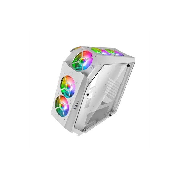 Caja ordenador mars gaming mc51 premium blanco atx 2 x usb 3.0 5 x 120mm argb