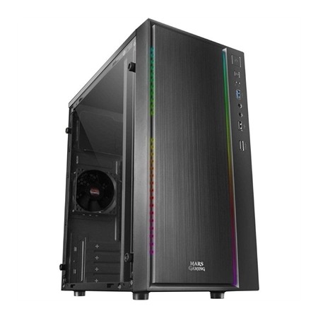 Caja ordenador mars gaming mcm negra micro atx 1 x usb 3.0 1 x usb 2.0 1 x 80mm rgb