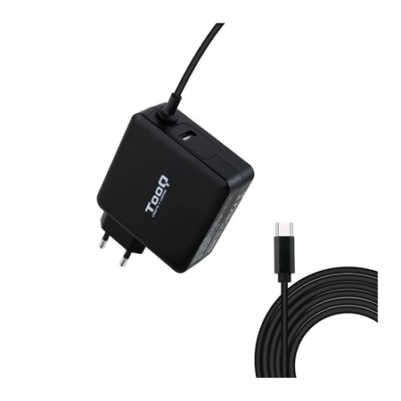 Cargador portatil tooq tqlc - usbc65pd 65w usb tipo c negro