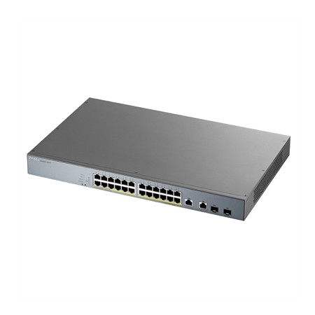 Switch 26 puertos zyxel gs1350 - 26hp - eu0101f 24xgb poe 2xsfp 375w