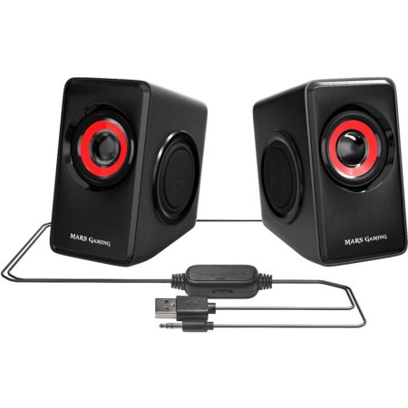 Mars Gaming Altavoces 2.0 MS1 negro/rojo
