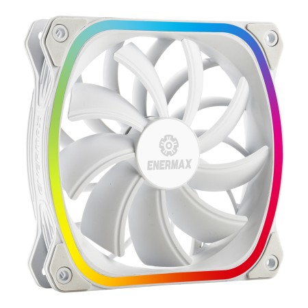 Ventilador caja gaming enermax squa rgb 120 mm blanco