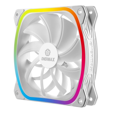 Ventilador caja gaming enermax squa rgb 120 mm blanco
