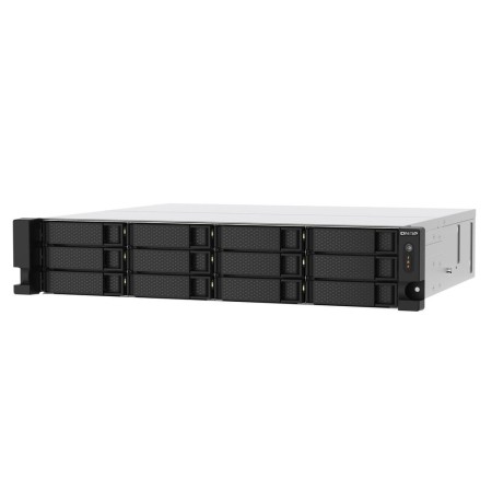Servidor nas qnap ts - 1273au - rp - 8g 12 bahias 2u rack 8gb gigabit ethernet
