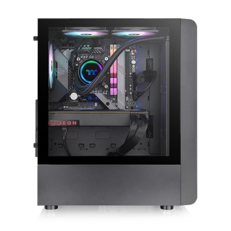 Caja ordenador gaming thermaltake s200 tg argb negro atx 2 x usb 3.0 3 x 120mm
