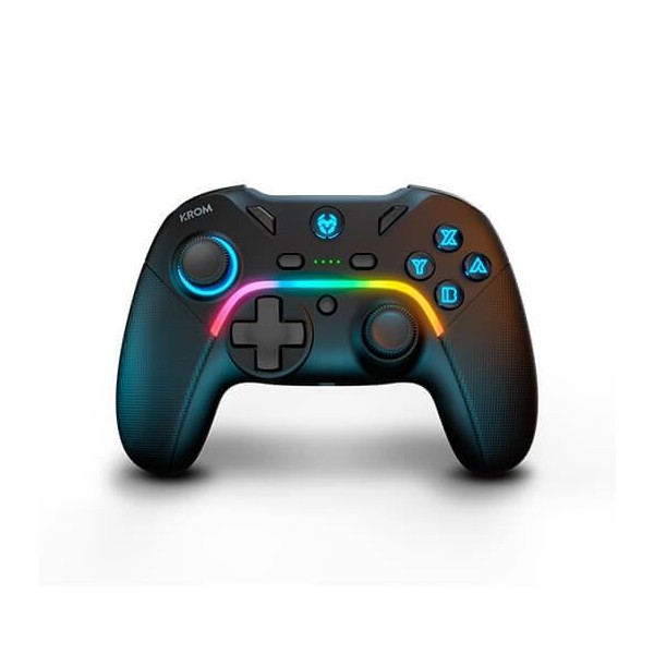 Mando gamepad krom gamming kayros argb - pc - switch - android - ios