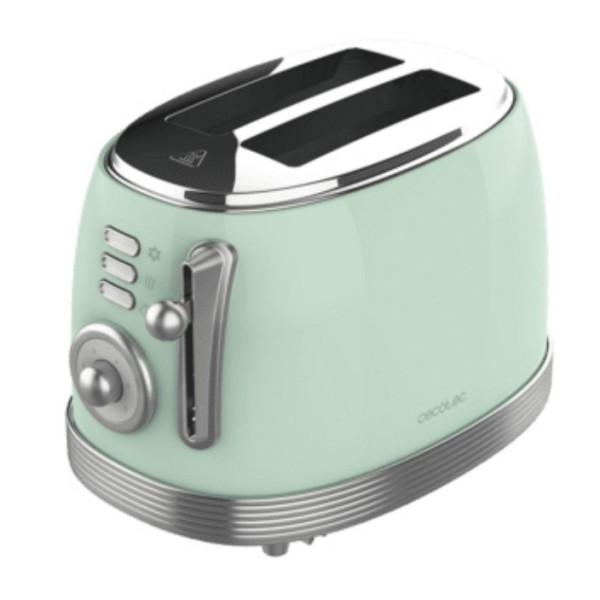Tostadora cecotec toast and taste 800 vintage light green
