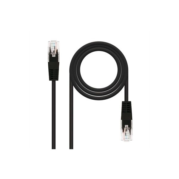 Latiguillo cable red utp cat.6 rj45 nanocable 0.30m negro
