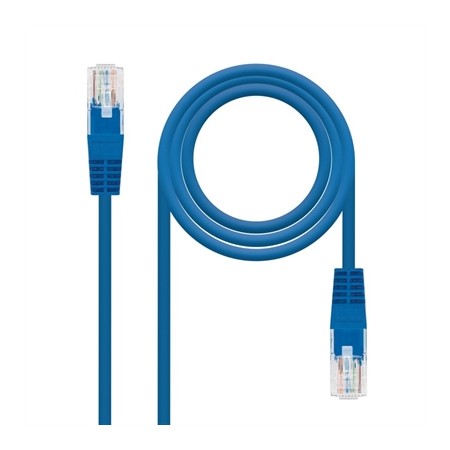 Latiguillo cable red utp cat.6 rj45 nanocable 0.30m azul