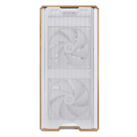 Caja ordenador gaming lian li lancool 217 atx cristal templado madera blanca