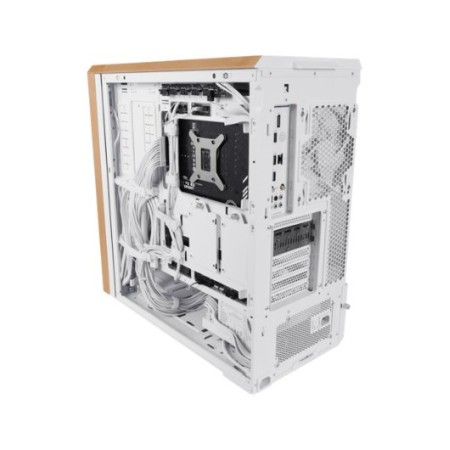 Caja ordenador gaming lian li lancool 217 atx cristal templado madera blanca