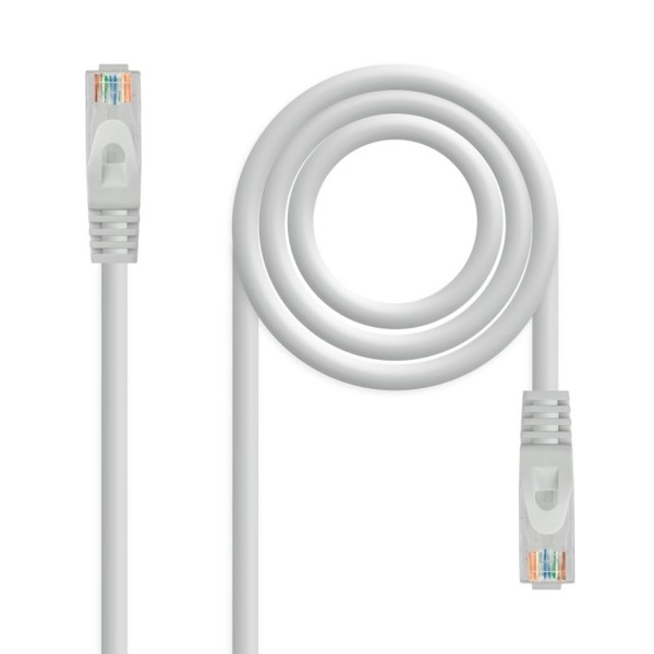 Cable red nanocable latiguillo rj45 lszh utp awg24 cat.6a 1m gris