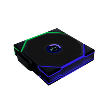Ventilador caja gaming lian li unifan tl - lcd inalambrico argb 120mm negro