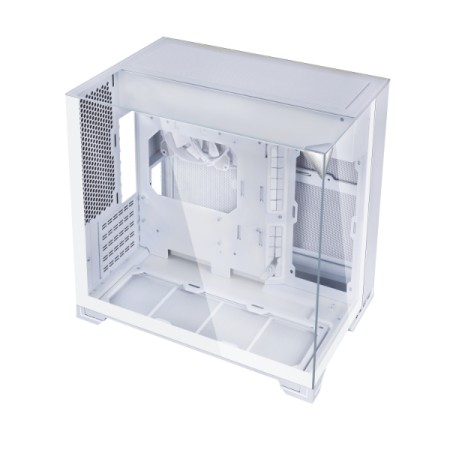 Caja ordenador gaming lian li one vision m matx cristal templado blanca