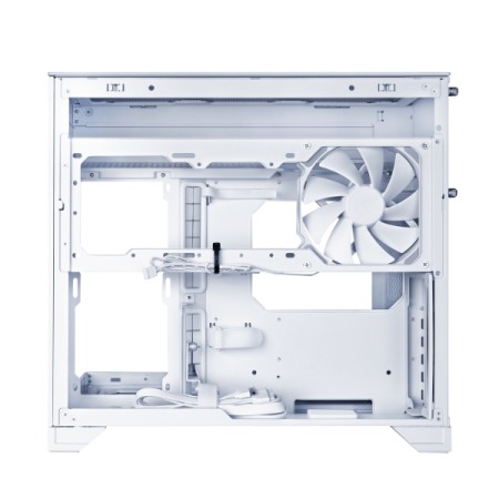 Caja ordenador gaming lian li one vision m matx cristal templado blanca