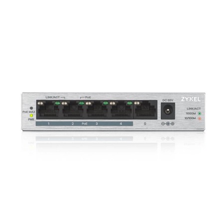Switch 5 puertos zyxel - full duplex 10 - 100 - 1000 poe gs1005hp