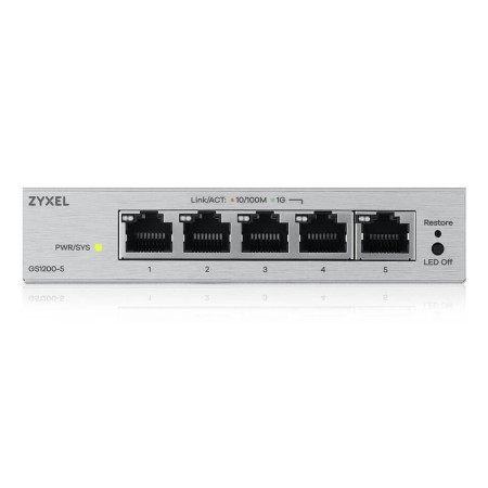 Switch zyxel gs1200 - 5v3 5 puertos