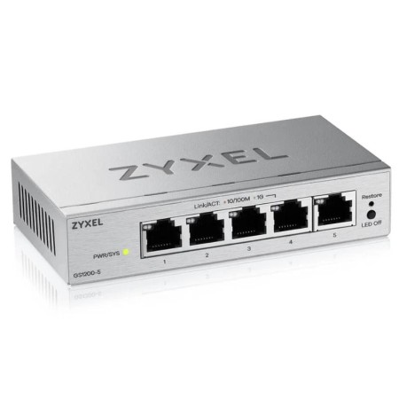 Switch zyxel gs1200 - 5v3 5 puertos