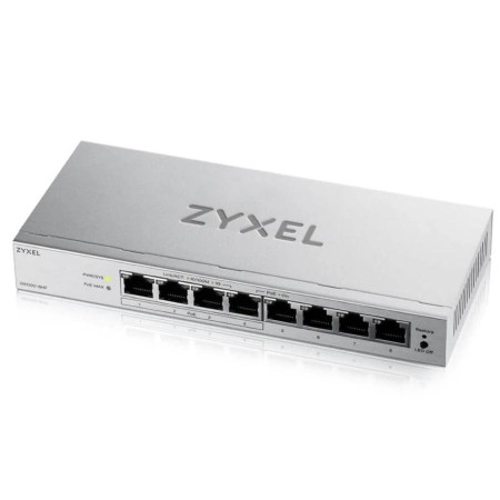 Switch 8 puertos zyxel gs1200 - 8hpv3 8xgb (4xpoe+) 68w