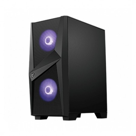 Caja ordenador gaming atx msi mag forge 100m rgb - 2x vent 120mm rgb - cristal templado - negro