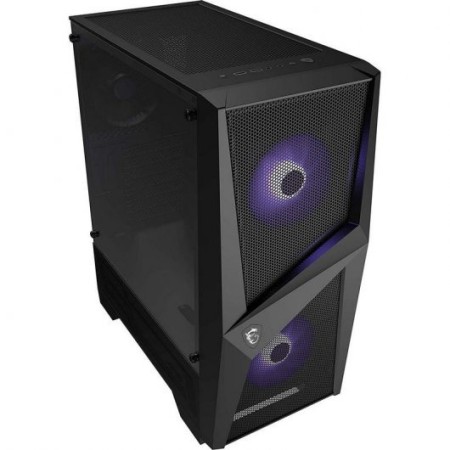 Caja ordenador gaming atx msi mag forge 100m rgb - 2x vent 120mm rgb - cristal templado - negro