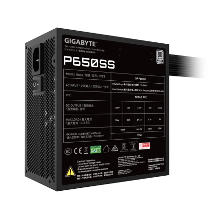 Gigabyte Fuente Alimentación GP-P650SS 650W 80+