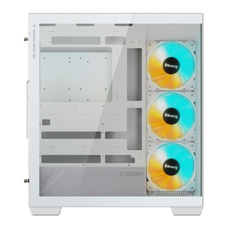 Caja ordenador gaming gigabyte c500 atx cristal templado blanca