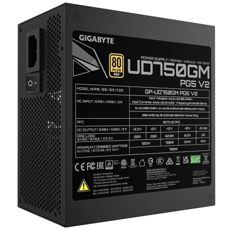 Fuente alimentacion gigabyte gp - ud750gm pg5 v2 gaming atx 750w