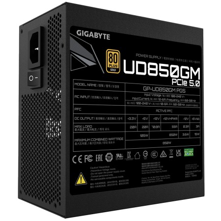 Fuente alimentacion gigabyte gp - ud850gm pg5 v2 gaming atx 850w