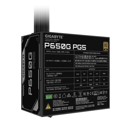 Fuente alimentacion gigabyte gp - p650g pg5 gaming atx 650w