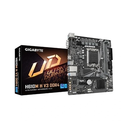 Placa Base Gigabyte H610M H V3 DDR4 Socket 1700/ DDR4/ PCIe 4.0/ Micro ATX