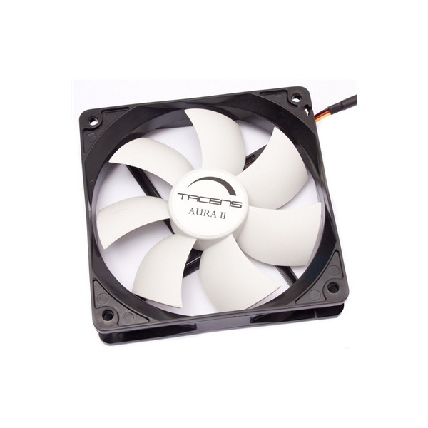 Ventilador auxiliar tacens aura ii 12cm ultrasilencioso color negro y blanco