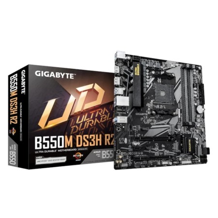 Placa Base Gigabyte B550M DS3H R2 Socket AM4/ DDR4/ PCIe 4.0/ Micro ATX