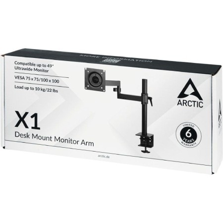 Soporte de Mesa para Monitor Arctic X1/ Giratorio/ Inclinable/ hasta 10kg