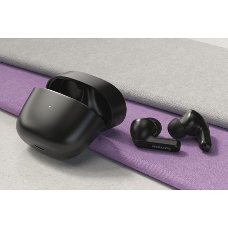 Auriculares bluetooth philips tat2206bk - 00 black ipx4 estuche de carga