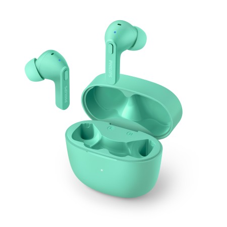 Auriculares bluetooth philips tat2206gr - 00 green ipx4 estuche de carga