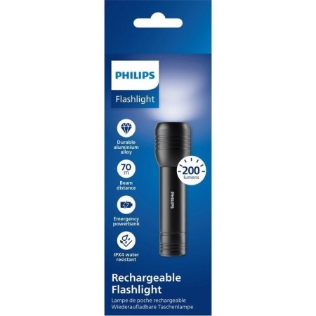 Linterna Philips SFL7003R/ 200 Lúmenes/ Batería Recargable