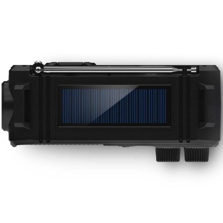 Radio Portátil Philips TAR1609/ a Pilas/ con Batería/ Linterna/ Placa Solar/ Negra