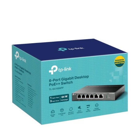 Switch TP-Link TL-SG1006PP 6 Puertos/ RJ-45 10/100/1000/ PoE++