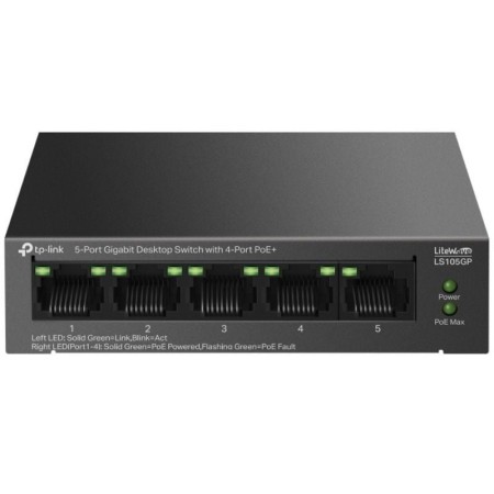 TP-Link LS105GP Switch 4xGb PoE+ 1xGb 65w