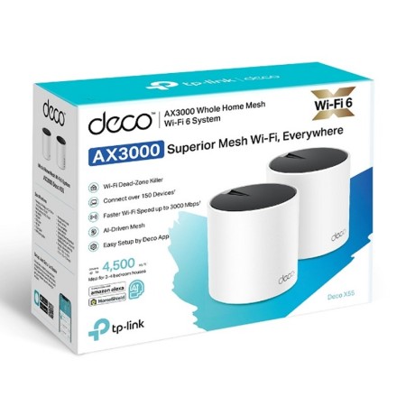 Sistema Mesh TP-Link Deco X55 3000Mbps/ 2.4GHz 5GHz/ Pack de 2