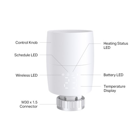 Valvula de radiador termostatica inteligente tp - link ke100
