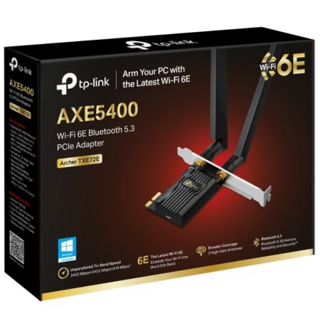 Tarjeta de Red Inalámbrica-PCI Express TP-Link Archer TXE72E/ 5400Mbps/ 2.4/5/6GHz