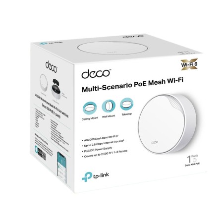 Sistema Mesh TP-Link Deco X50-PoE 3000Mbps/ 2.4GHz 5GHz