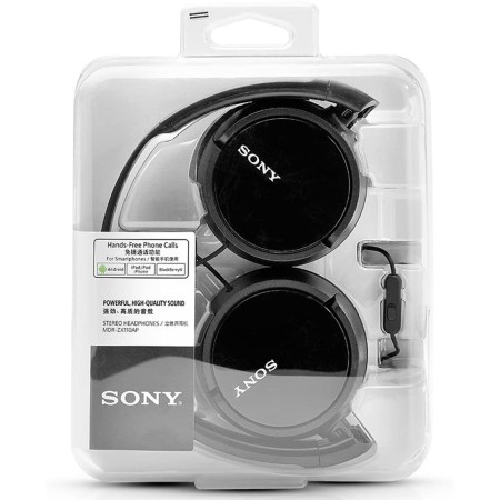 Auriculares sony mdrzx110apb - negro - pleglable - microfono