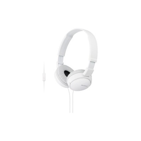 Auriculares sony mdrzx110apw - blanco - pleglable - microfono